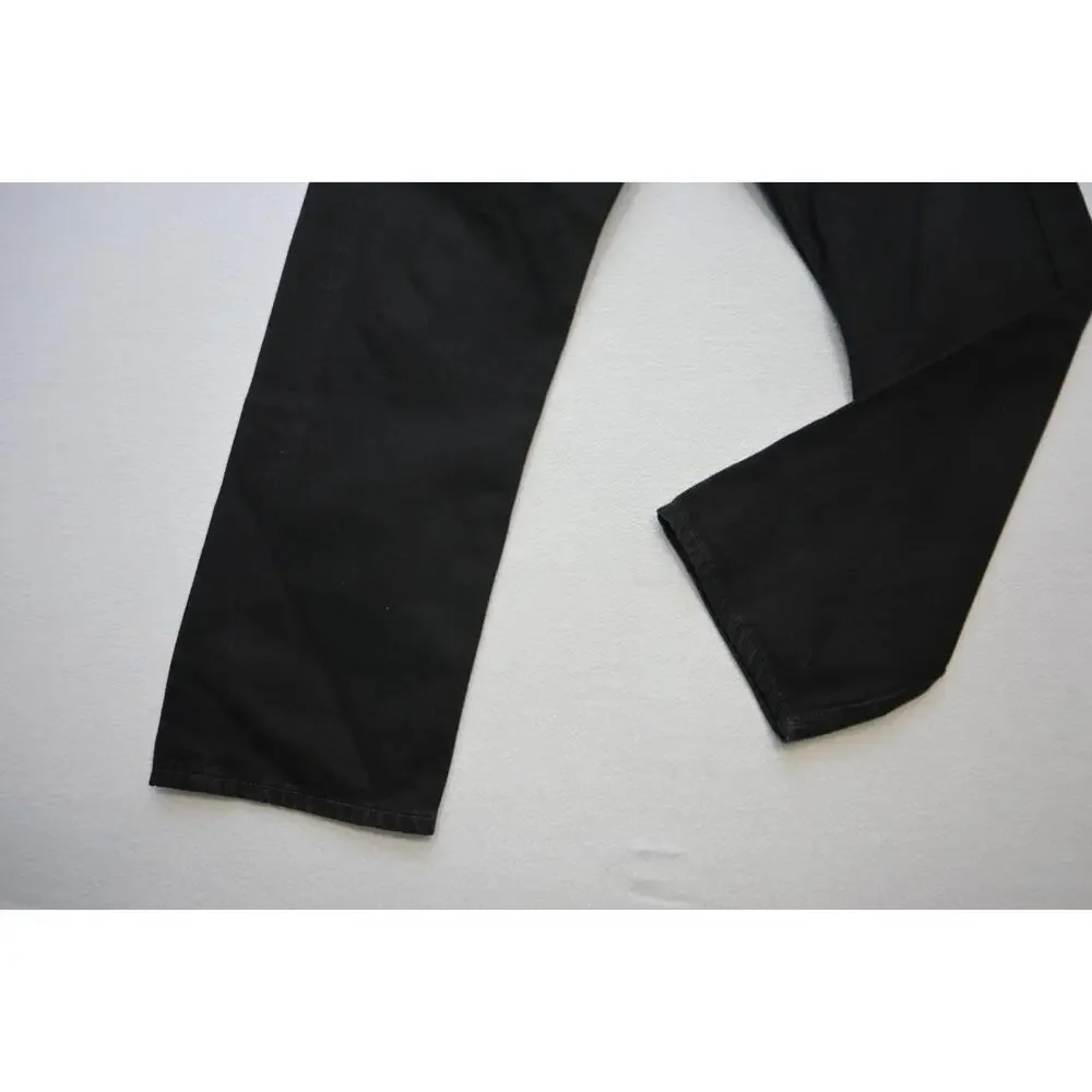 Levi's 505 Regular Fit Straight Rugged Black Denim Jeans Mens Size 40‎ x 30